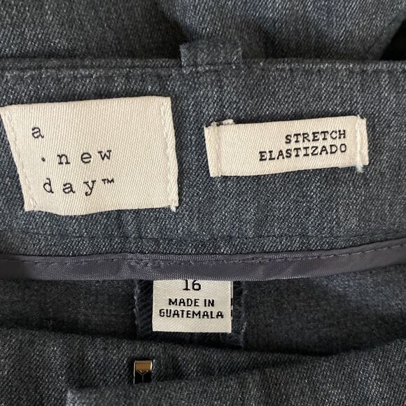 A New Day High Waist Stretch Wide Leg Full Length Dress Pant Women's Size 16 - Picture 3 of 7